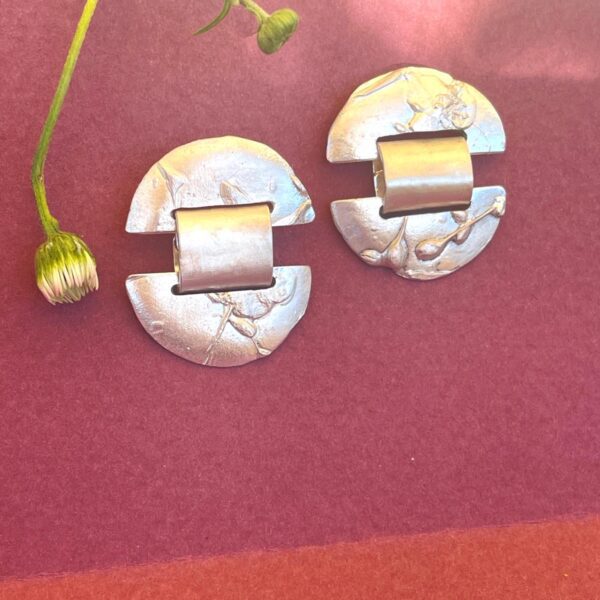 Hinged Floral Relic Studs