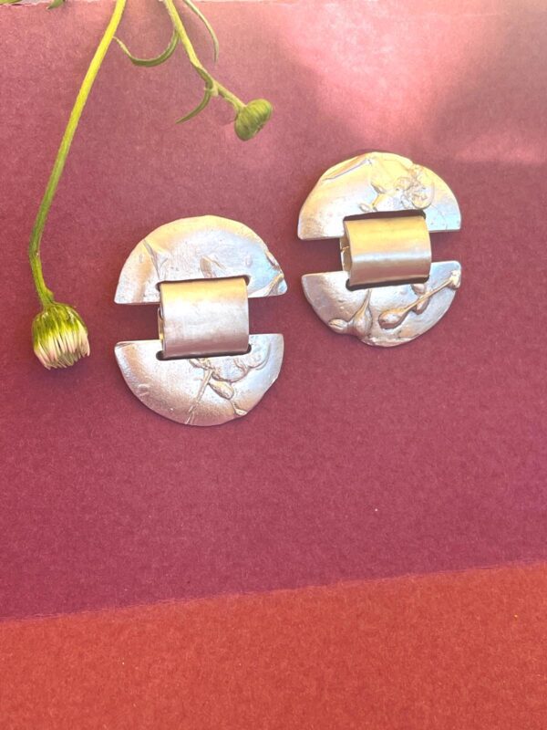 Hinged Floral Relic Studs